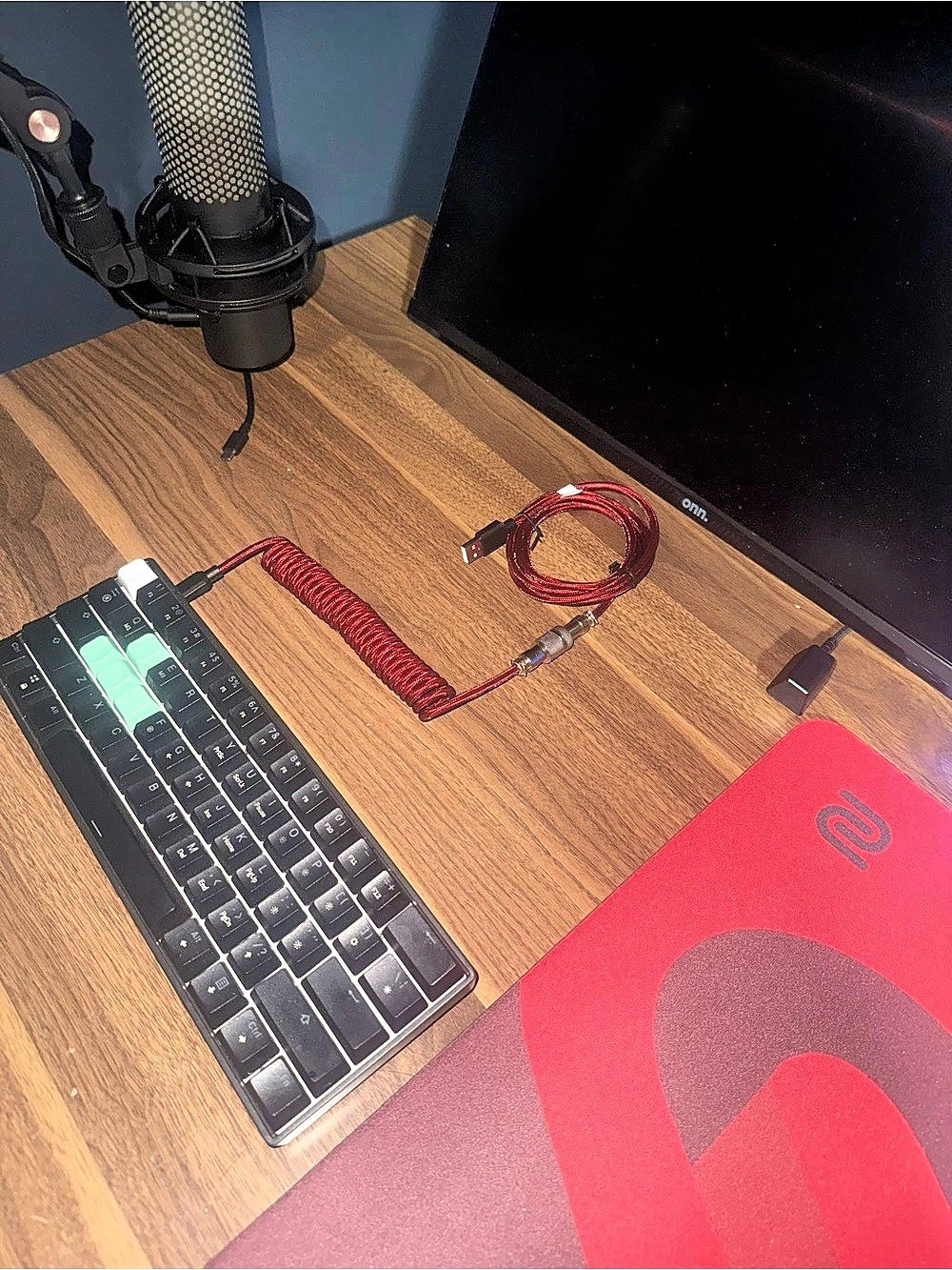 Red Coiled Cable - Picture 2 of 2